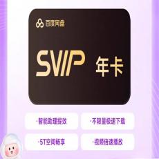 百度网盘超级SVIP会员12个月年卡 官方充值